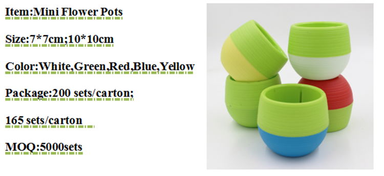 Round Mini Plastic Flower Pots