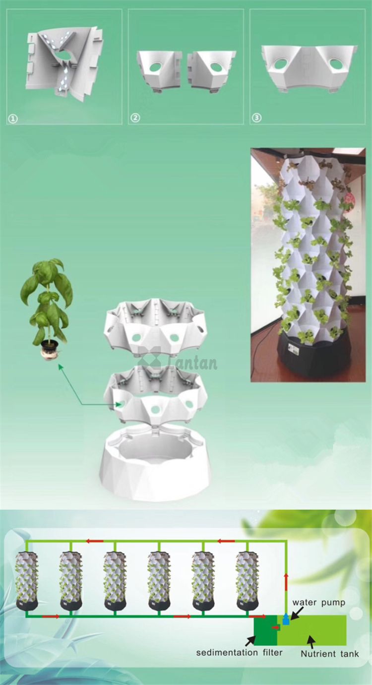 Vertical Hydroponic Grow Tower