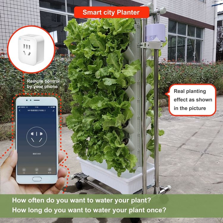 Indoor WIFI Control Hydroponic Grow Towers Smart Vertical Planter for Vegetables